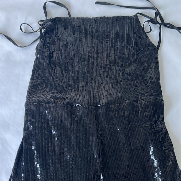 Backless Sequin Wide Leg Jumpsuit - Picture 2 of 9